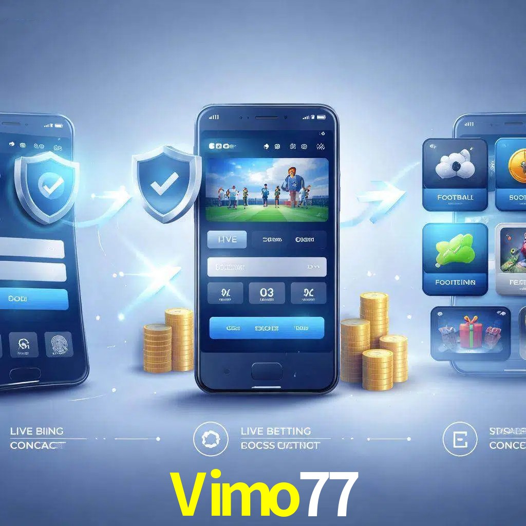 Pasos de acceso a la app Vimo77 en pantalla de teléfono móvil